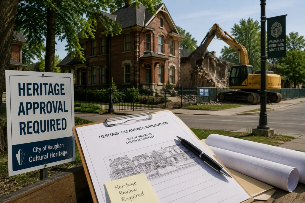 Heritage approval before demolition in Vaughan.