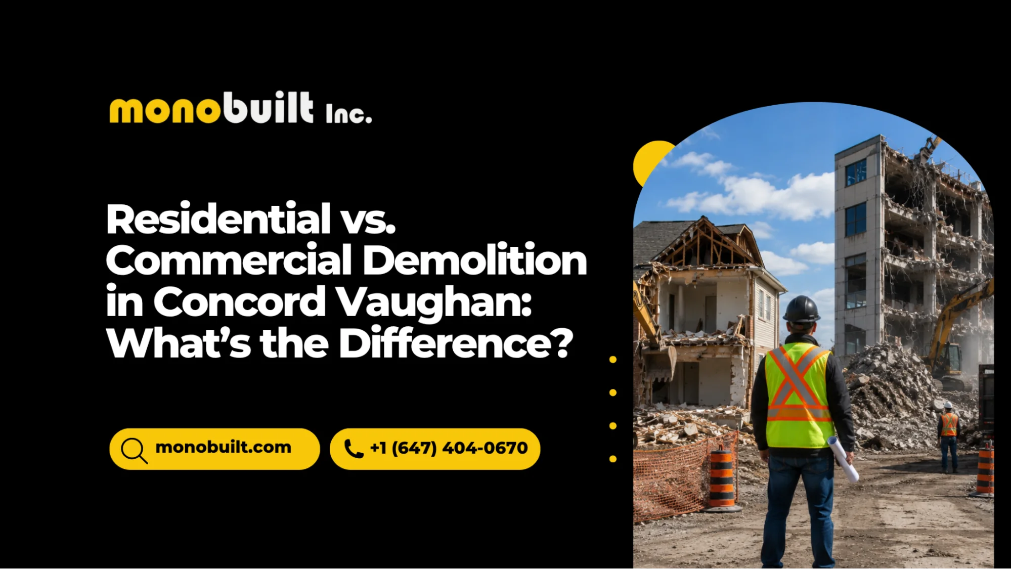 Residential vs Commercial Demolition in Concord Vaughan: What’s the Difference?