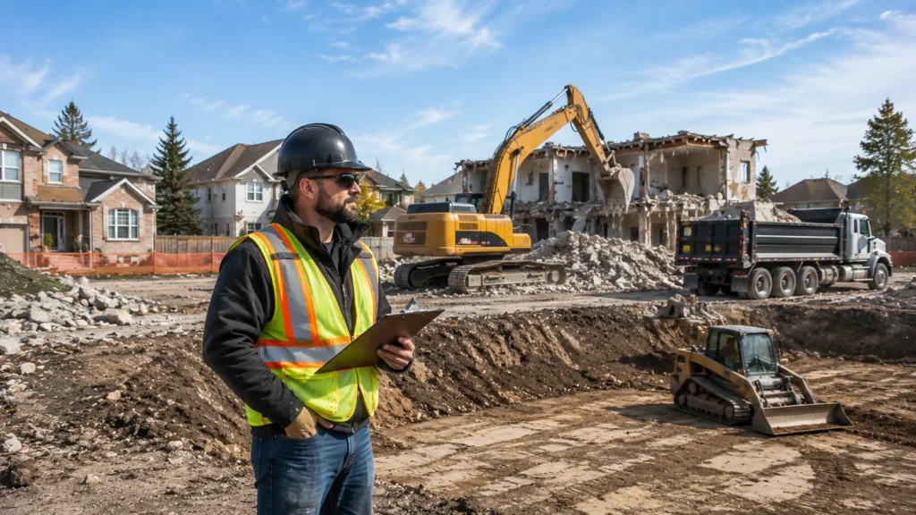 MonoBuilt residential and commercial demolition services in Vaughan with professional workers and modern demolition equipment