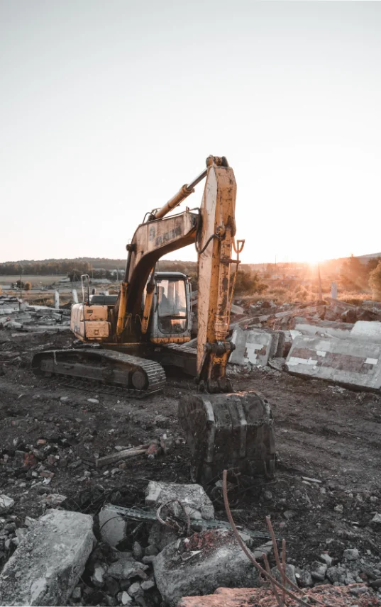 Construction excavation and site preparation in North York clears and grades building areas before foundation and structural work begins.