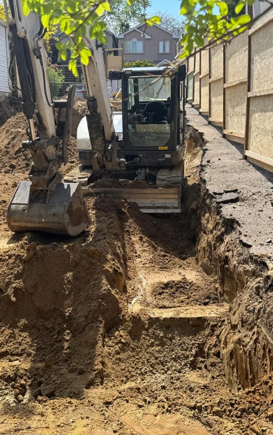Residential excavation work in North York helps prepare home sites for foundations, basements, additions, and other construction needs.